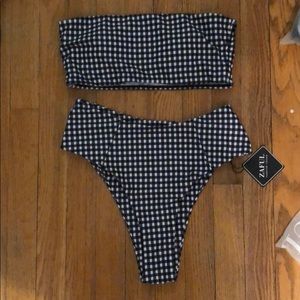 Black and white checkered bikini